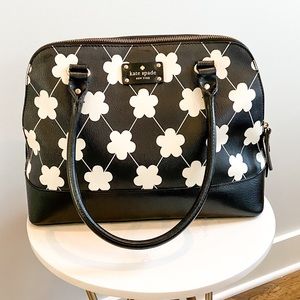 Kate Spade Black and White Floral Purse